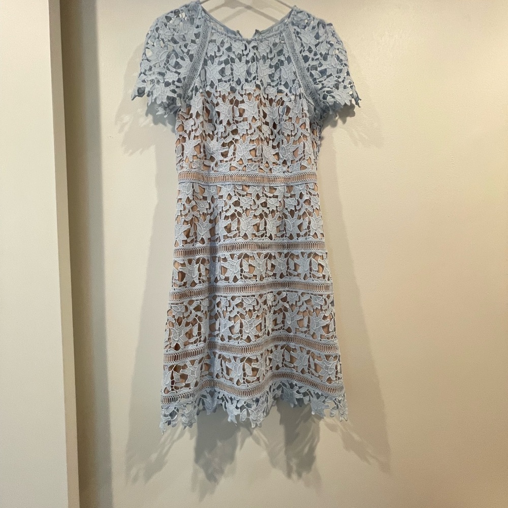 Eliza J blue lace dress